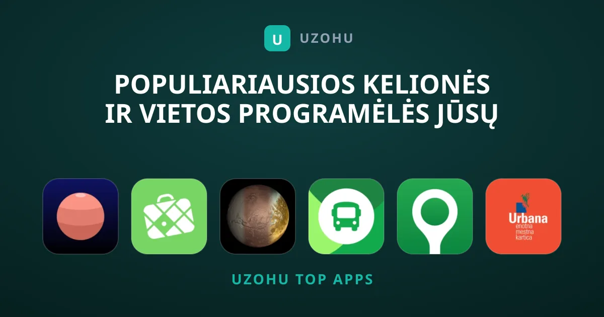 Populiariausios Kelionės ir Vietos Programėlės Jūsų Įrenginiui